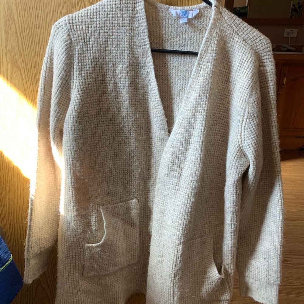 Heavy Waffle Knit Cardigan
